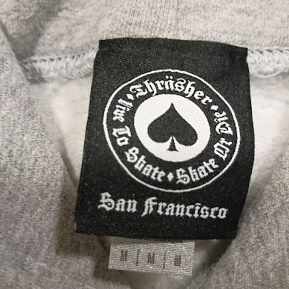 Thrasher Skateboard Magazine Gray Hoodie M Cotton/Poly Blend - Picture 6 of 8